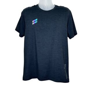 Hurley Mens Charcoal Gray Logo Short Sleeve T-Shirt Large